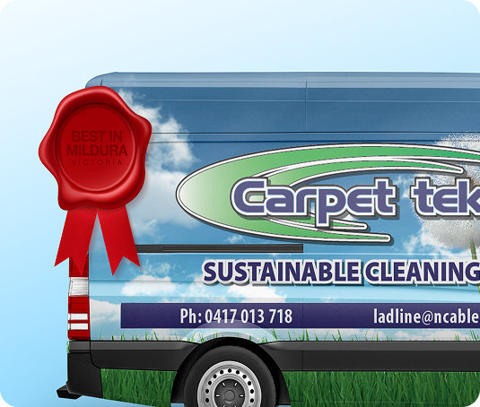 Carpet Tek van - Best in Mildura award